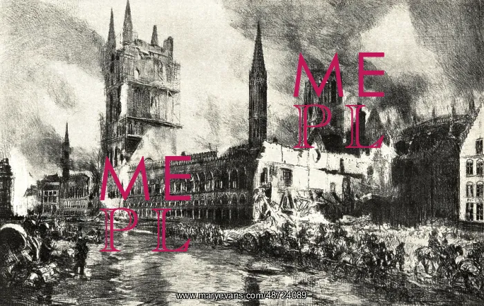 : The Cloth Hall, Ypres, November 1914 : The Cloth Hall, Ypres, November 1914
