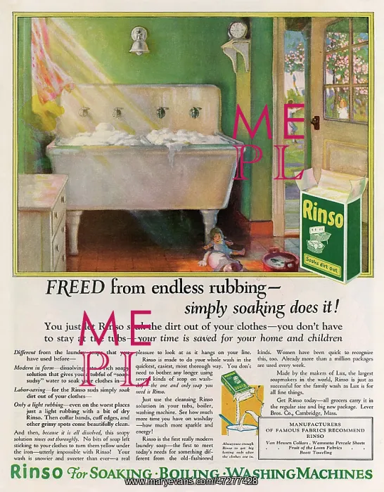 : CLOTHES SOAK IN RINSO : CLOTHES SOAK IN RINSO