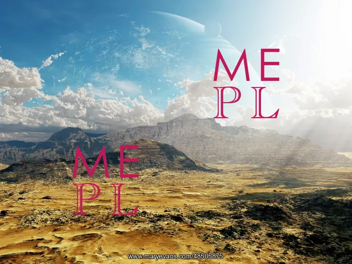  : Clouds break over a desert on Matsya, giving a glimpse of ?