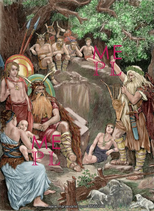 : Clovis I (466-511). Engraving. Colored : Clovis I (466-511). Engraving. Colored