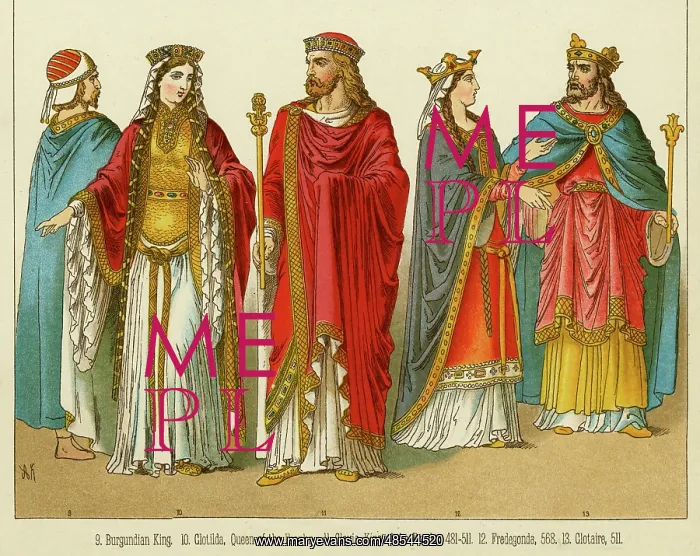 : Clovis I, King of the Franks and Queen Clotilda : Clovis I, King of the Franks and Queen Clotilda
