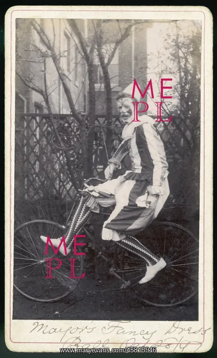 : Clown on Bicycle Photo : Clown on Bicycle Photo