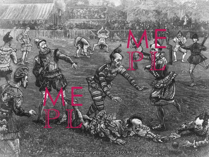 : Clowns playing Cricket at Alexandra Palace : Clowns playing Cricket at Alexandra Palace