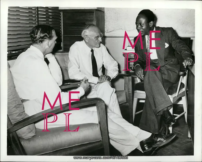 : Cmdr Jackson, Dr Arthur Morgan, Dr Kwame Nkrumah, Gold Coast : Cmdr Jackson, Dr Arthur Morgan, Dr Kwame Nkrumah, Gold Coast
