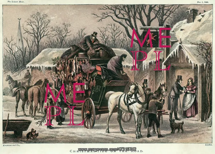 : Coach at Red Lion 1868 : Coach at Red Lion 1868