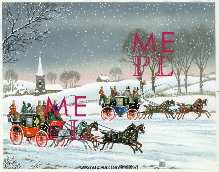 : Two coaches in the snow : Two coaches in the snow
