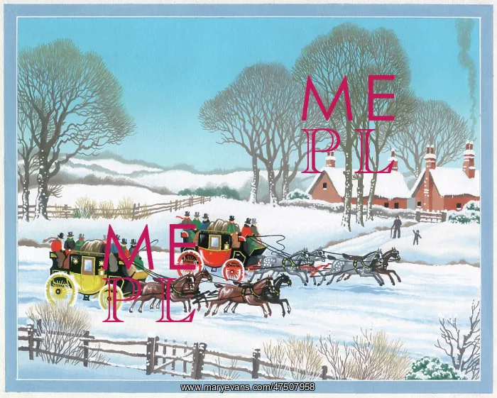 : Two coaches in the snow : Two coaches in the snow
