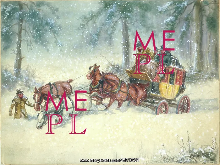 : Coaching scene in the snow : Coaching scene in the snow