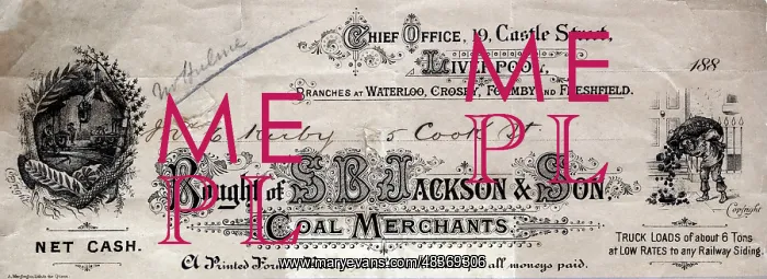 : Coal merchant,s B Jackson & Son : Coal merchant,s B Jackson & Son