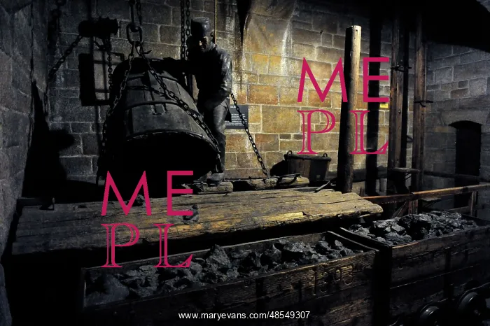 : Coal mine. Extraction of coal and transportation of minecard : Coal mine. Extraction of coal and transportation of minecard