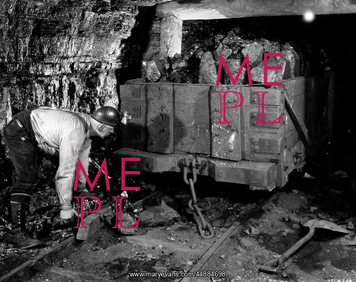  : Coal Miner Mining Hard Hat Worker