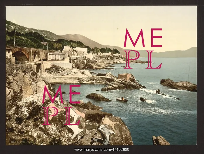 : The coast, Nervi, Genoa, Italy : The coast, Nervi, Genoa, Italy