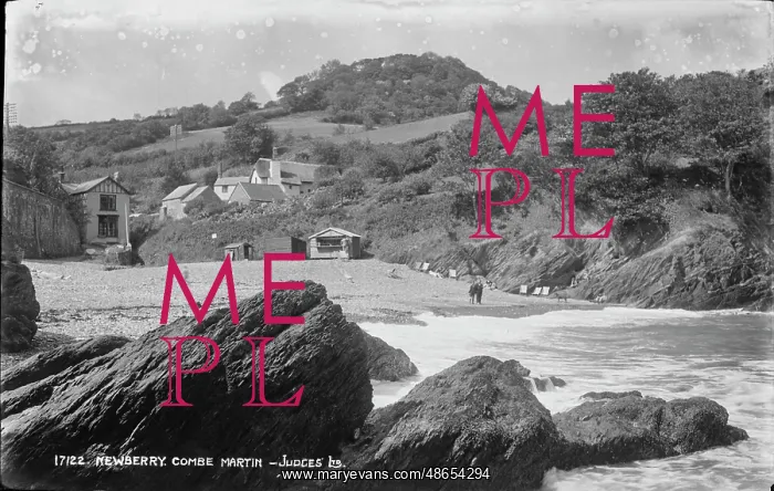 : Coastal Scene at Combe Martin : Coastal Scene at Combe Martin