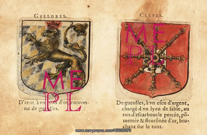 : Coat of arms of the Duchies of Guelders and Cleves : Coat of arms of the Duchies of Guelders and Cleves