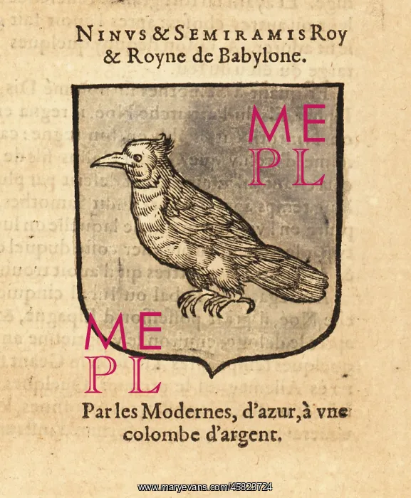 : Coat of arms of mythological figures King Ninus : Coat of arms of mythological figures King Ninus