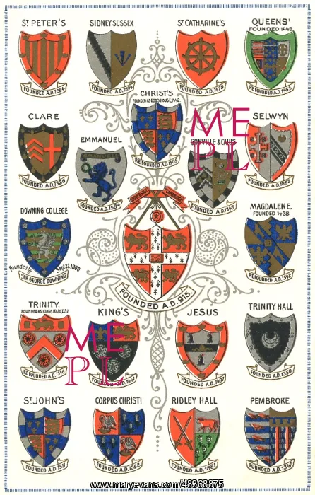 : Coats of arms of colleges at Cambridge University