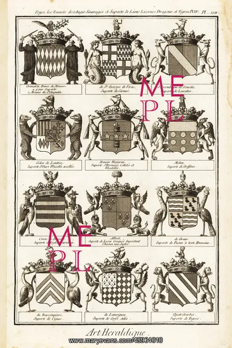 : Coats of arms with crests and supporters : Coats of arms with crests and supporters