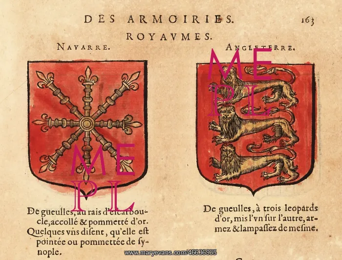 : Coats of arms of the kingdoms of Navarre and England : Coats of arms of the kingdoms of Navarre and England
