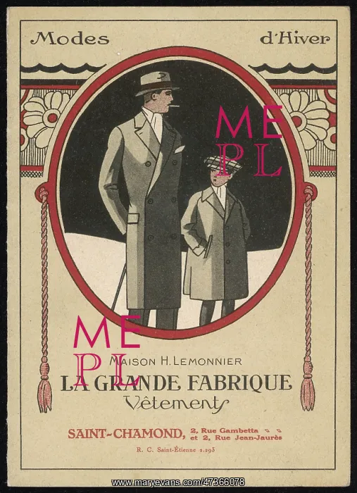  : Coats for Man - Boy 1926