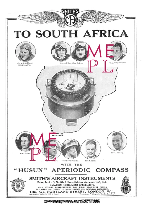 : Cobham Chose A Smith's Husun Compass For His Africa Flight : Cobham Chose A Smith's Husun Compass For His Africa Flight
