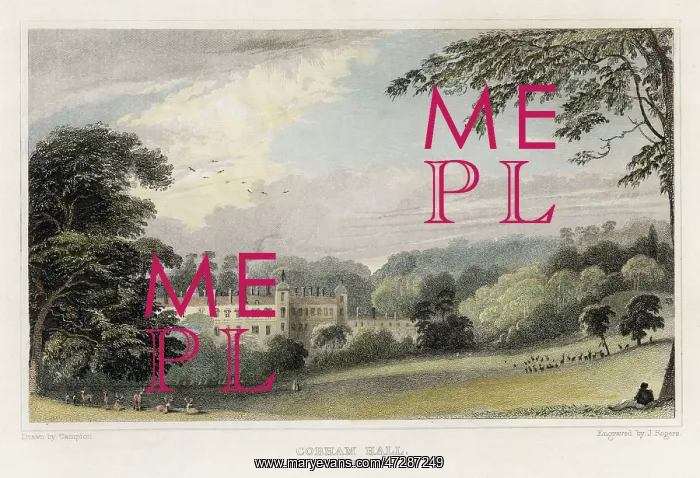 : COBHAM HALL / KENT / 1830 : COBHAM HALL / KENT / 1830