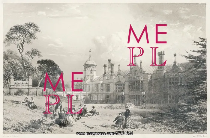 : COBHAM HALL, KENT 1843 : COBHAM HALL, KENT 1843