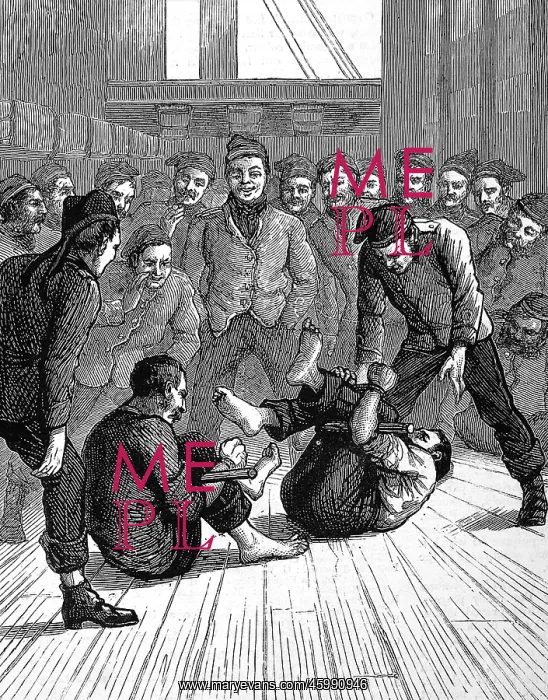 : Cock Fighting on board a Troopship, 1876 : Cock Fighting on board a Troopship, 1876
