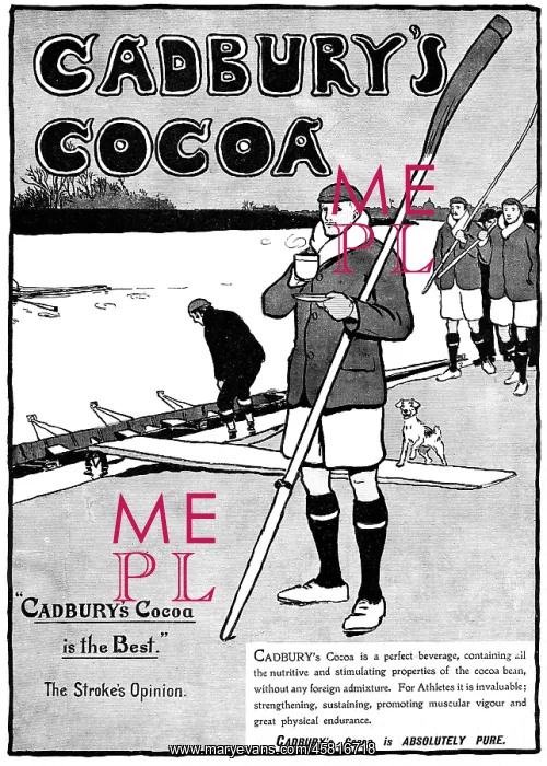 : COCOA ADVERT / ROWING / B / W : COCOA ADVERT / ROWING / B / W