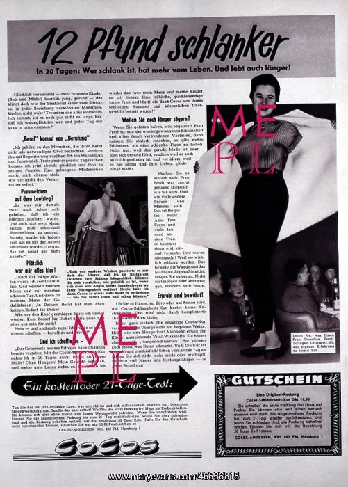  : Cocos slimming cure diet aid advert