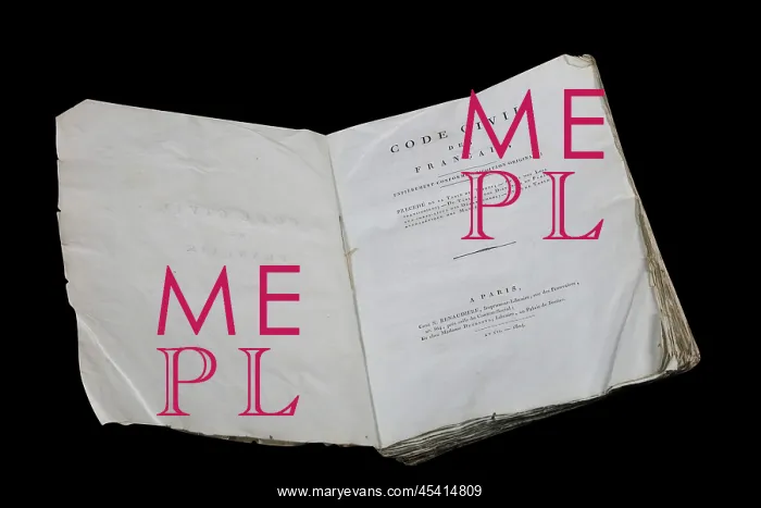 : Code civil, Musee Napoleon, Brienne-le-Chateau, Aube, France : Code civil, Musee Napoleon, Brienne-le-Chateau, Aube, France