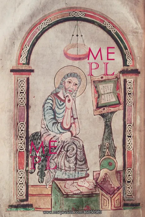 : Codex Millenarius with a depiction of an Evangelist : Codex Millenarius with a depiction of an Evangelist