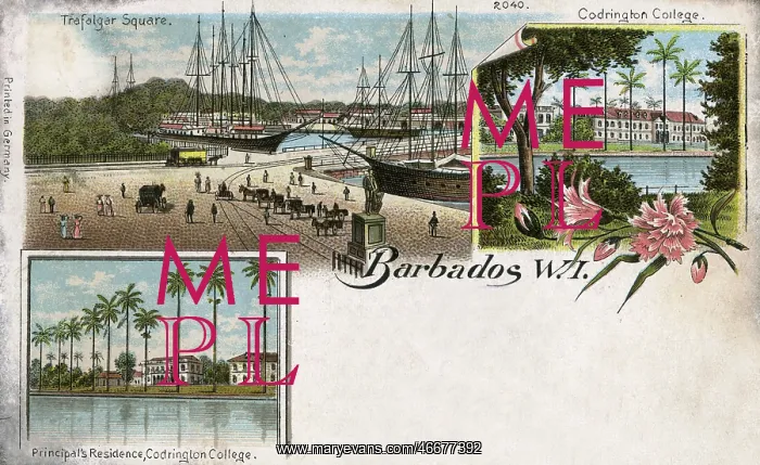 : Codrington College, Trafalgar Square, Barbados, West Indies : Codrington College, Trafalgar Square, Barbados, West Indies