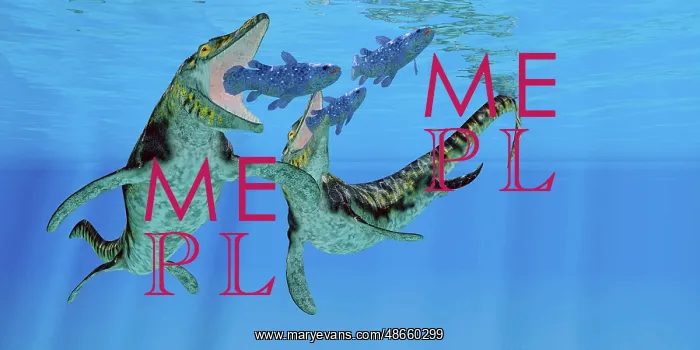 : Coelacanth fish become prey to a pair of Tylosaurus : Coelacanth fish become prey to a pair of Tylosaurus