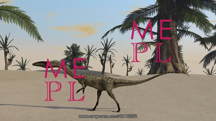  : Coelophysis in a desert landscape