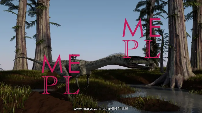 : Coelophysis dinosaur running : Coelophysis dinosaur running
