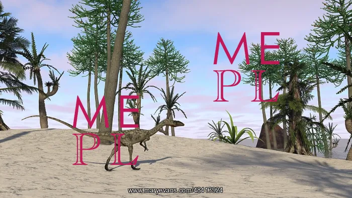 : Coelophysis in a tropical environment : Coelophysis in a tropical environment