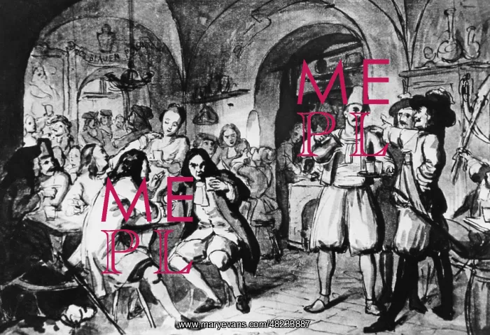 : Coffee house in Vienna in the 17th century : Coffee house in Vienna in the 17th century