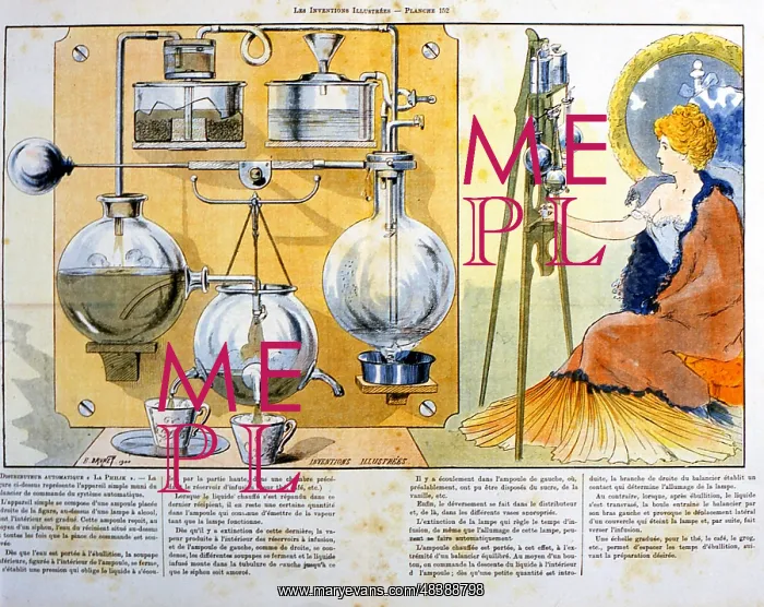 : Coffee or tea making machine heated by a small : Coffee or tea making machine heated by a small