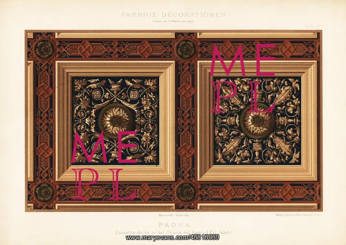 : Coffered ceiling in the Scuola del Santo, Padua : Coffered ceiling in the Scuola del Santo, Padua