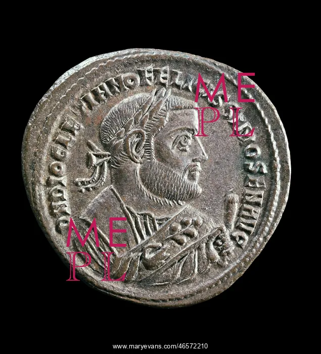 : Coin with the effigy of the Emperor Diocletian : Coin with the effigy of the Emperor Diocletian