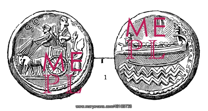 : Coin, Persia, double shekel, silver : Coin, Persia, double shekel, silver