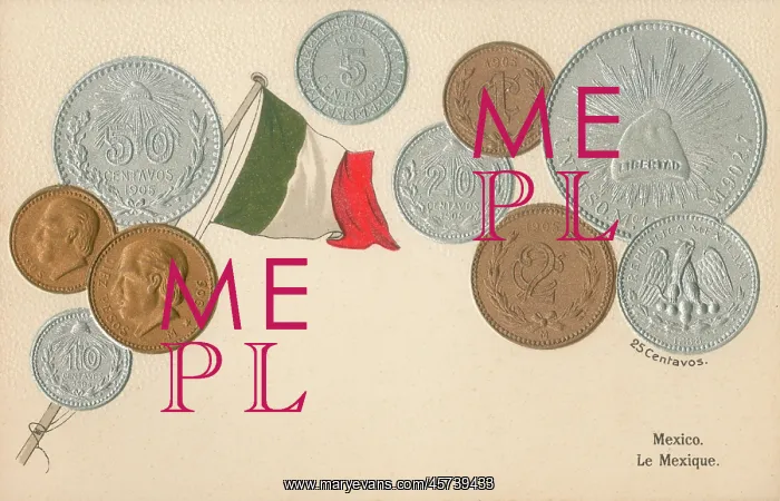 : Coins of Mexico, Central America and flag : Coins of Mexico, Central America and flag