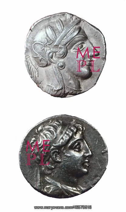 : Coins from Palestine: representation of Athena : Coins from Palestine: representation of Athena