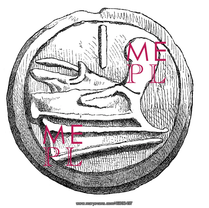 : Coins, Roman empire, image of a ram bow : Coins, Roman empire, image of a ram bow