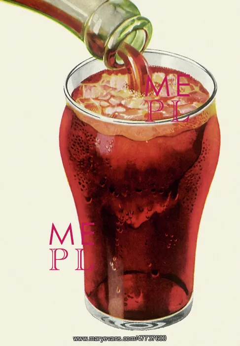 : Cola poured into Glass : Cola poured into Glass