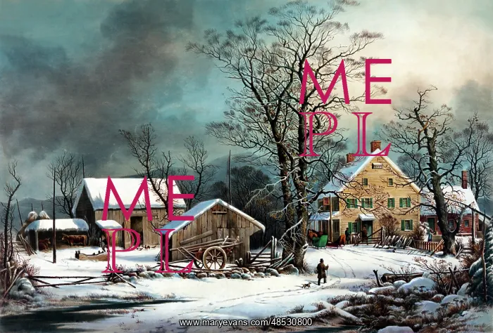 : A cold winter morning in the country : A cold winter morning in the country