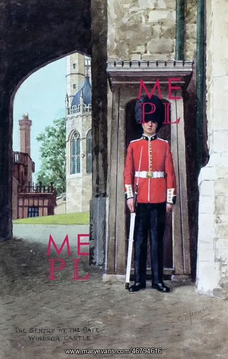 : Coldstream Guard sentry at Windsor Castle, Berkshire : Coldstream Guard sentry at Windsor Castle, Berkshire