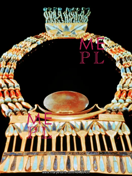 : Collar and pectoral, worn by Tutankhamen. rom : Collar and pectoral, worn by Tutankhamen. rom