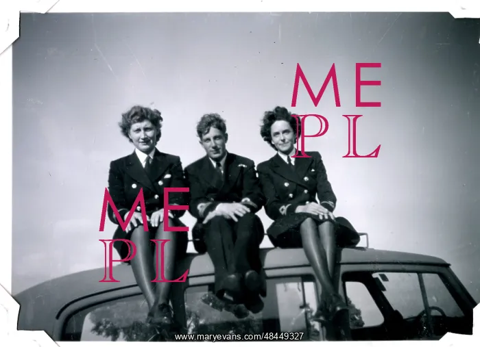 : Three colleagues at Lessingen, Germany, WW2 : Three colleagues at Lessingen, Germany, WW2