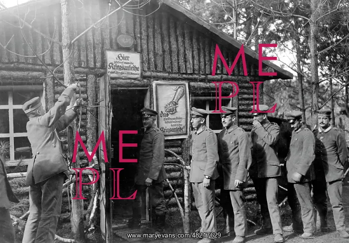 : Collecting donations at the war front, 1917 : Collecting donations at the war front, 1917